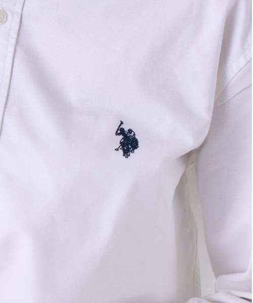 U.S. POLO ASSN.(ユーエスポロアッスン)の「Ada. / U.S. POLO ASSN. オックスBDシャツ PLM33700(シャツ/ブラウス・レディース・オフホワイト/ネイビー/ライラック/ネイビー×ホワイト・L/M)」の6枚目の写真