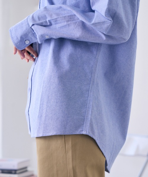 U.S. POLO ASSN.(ユーエスポロアッスン)の「Ada. / U.S. POLO ASSN. オックスBDシャツ PLM33700(シャツ/ブラウス・レディース・オフホワイト/ネイビー/ライラック/ネイビー×ホワイト・L/M)」の14枚目の写真