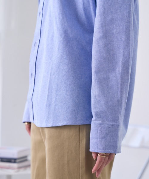 U.S. POLO ASSN.(ユーエスポロアッスン)の「Ada. / U.S. POLO ASSN. オックスBDシャツ PLM33700(シャツ/ブラウス・レディース・オフホワイト/ネイビー/ライラック/ネイビー×ホワイト・L/M)」の15枚目の写真