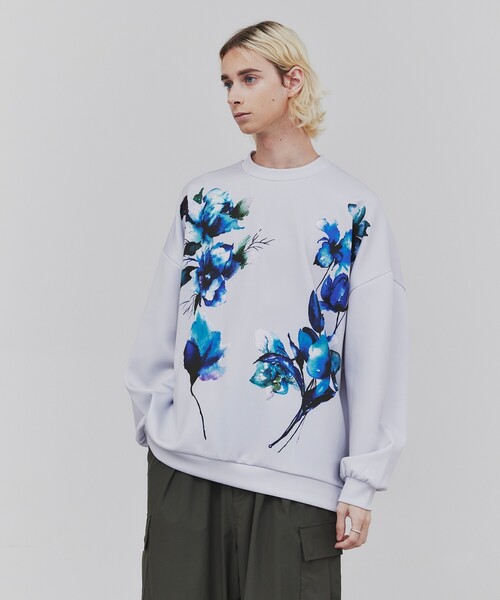 tk.TAKEO KIKUCHI（ティーケータケオキクチ）の「◆アソートフラワービッグカットソー（Tシャツ/カットソー・メンズ・ブラック系/グレー系/グレー系1/ブラック系1・02/03）」の4枚目の写真