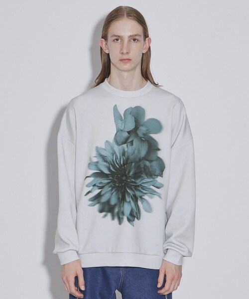 tk.TAKEO KIKUCHI（ティーケータケオキクチ）の「◆アソートフラワービッグカットソー（Tシャツ/カットソー・メンズ・ブラック系/グレー系/グレー系1/ブラック系1・02/03）」の6枚目の写真