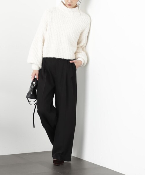 FREE'S MART（フリーズマート）の「◆＜セットアップ対応＞タックワイドパンツ（スラックス・レディース・グレー系その他/ブラウン/ブラック/ブラウン系その他・X-SMALL/SMALL/MEDIUM）」の7枚目の写真