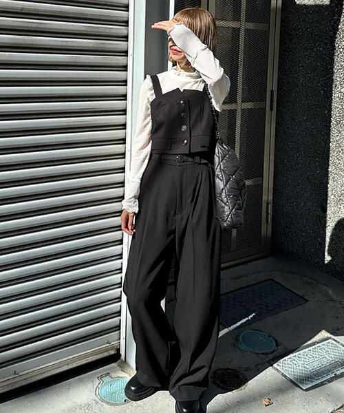 FREE'S MART（フリーズマート）の「◆＜セットアップ対応＞タックワイドパンツ（スラックス・レディース・グレー系その他/ブラウン/ブラック/ブラウン系その他・X-SMALL/SMALL/MEDIUM）」の9枚目の写真