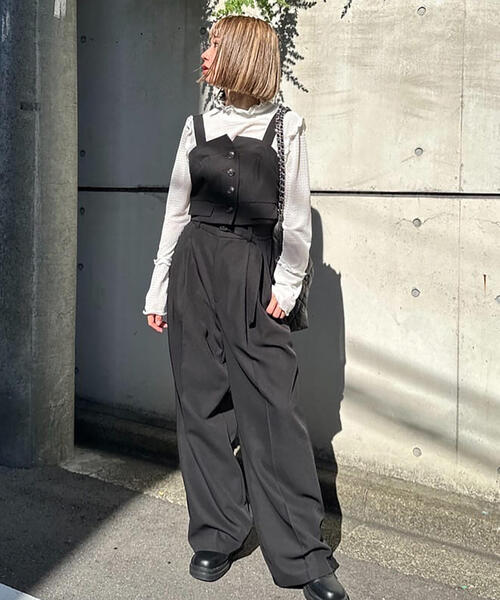 FREE'S MART（フリーズマート）の「◆＜セットアップ対応＞タックワイドパンツ（スラックス・レディース・グレー系その他/ブラウン/ブラック/ブラウン系その他・X-SMALL/SMALL/MEDIUM）」の10枚目の写真