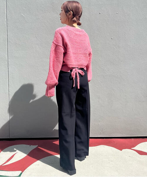 FREE'S MART（フリーズマート）の「◆＜セットアップ対応＞タックワイドパンツ（スラックス・レディース・グレー系その他/ブラウン/ブラック/ブラウン系その他・X-SMALL/SMALL/MEDIUM）」の13枚目の写真