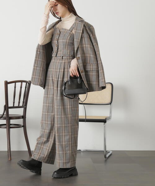 FREE'S MART（フリーズマート）の「◆＜セットアップ対応＞タックワイドパンツ（スラックス・レディース・グレー系その他/ブラウン/ブラック/ブラウン系その他・X-SMALL/SMALL/MEDIUM）」の21枚目の写真