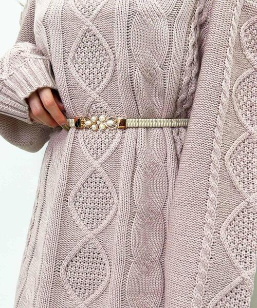 INGNI（イング）の「パール／バックルゴムベルトA（ベルト・レディース・ブラック/アイボリー・ONE SIZE）」の7枚目の写真