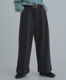 ウールタッチワイドパンツ