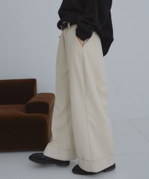 ウールタッチワイドパンツ