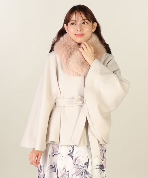 LAISSE PASSE（レッセパッセ）の「【尾州織】ケープコート（その他アウター・レディース・キナリ/ブラック・SMALL/MEDIUM）」の17枚目の写真