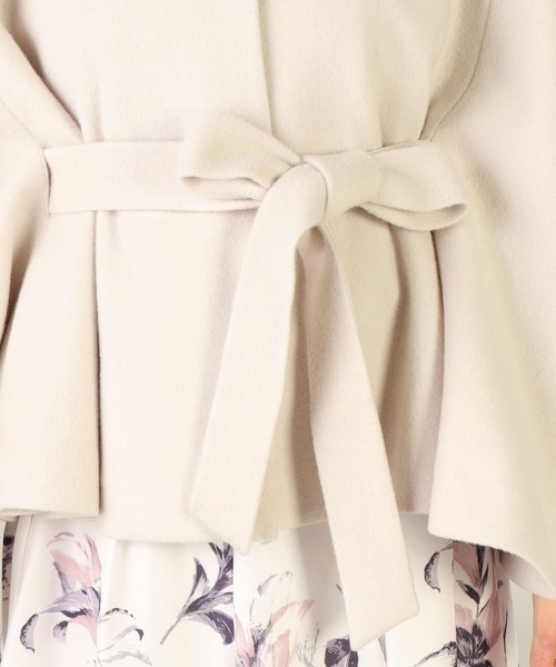 LAISSE PASSE（レッセパッセ）の「【尾州織】ケープコート（その他アウター・レディース・キナリ/ブラック・SMALL/MEDIUM）」の14枚目の写真