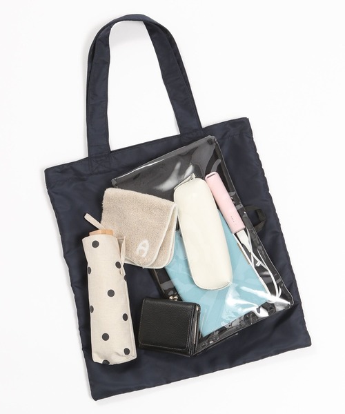 GLOBAL WORK Smile Seed Store（グローバルワーク スマイルシードストア）の「ベーシックトート/撥水/185295（トートバッグ・レディース・ベージュ/ネイビー/ブラック・FREE）」の4枚目の写真