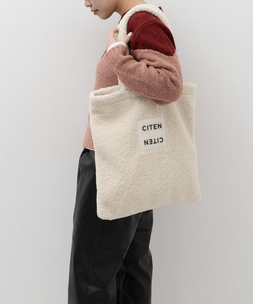 CITEN(シテン)の「<CITEN>ボア トートバッグ(トートバッグ・レディース・ロイヤルブルー/オフホワイト/グレー/シャーベット・FREE)」の2枚目の写真