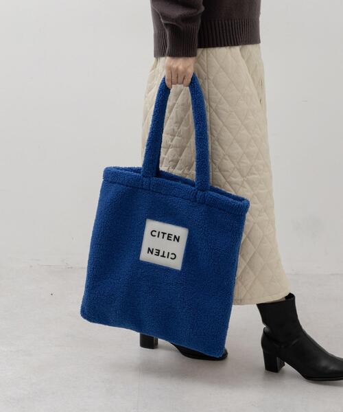 CITEN(シテン)の「<CITEN>ボア トートバッグ(トートバッグ・レディース・ロイヤルブルー/オフホワイト/グレー/シャーベット・FREE)」の4枚目の写真