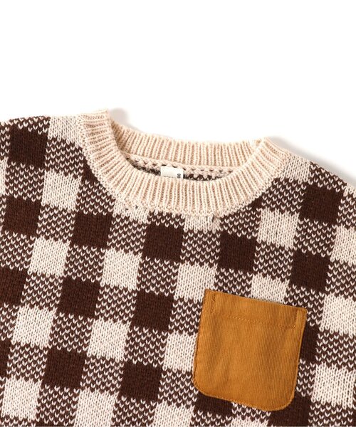 apres les cours(アプレレクール)の「ニットベスト付きTシャツ(Tシャツ/カットソー・キッズ・グリーン/チェック・130/110/120/90/100/80)」の19枚目の写真