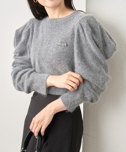 Chico(チコ)の「アンゴラクルーネックパワショルニット(ニット/セーター・レディース・ベージュ系その他/ピンク/チャコールグレー/アイボリー/グレー・FREE)」の12枚目の写真