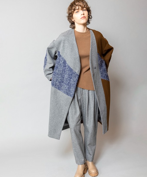 OSMOSIS（オズモーシス）の「切替コクーンコート（その他アウター・レディース・グレー/カーキ/ブラック・ONE SIZE）」の11枚目の写真