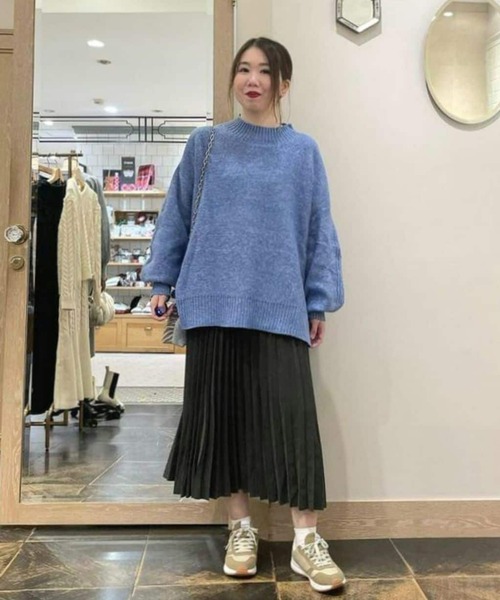 un dix cors（アンディコール）の「ソフトタッチワイドニットプルオーバー（ニット/セーター・レディース・ブラック/グレー/レッド/ブルー・FREE）」の12枚目の写真