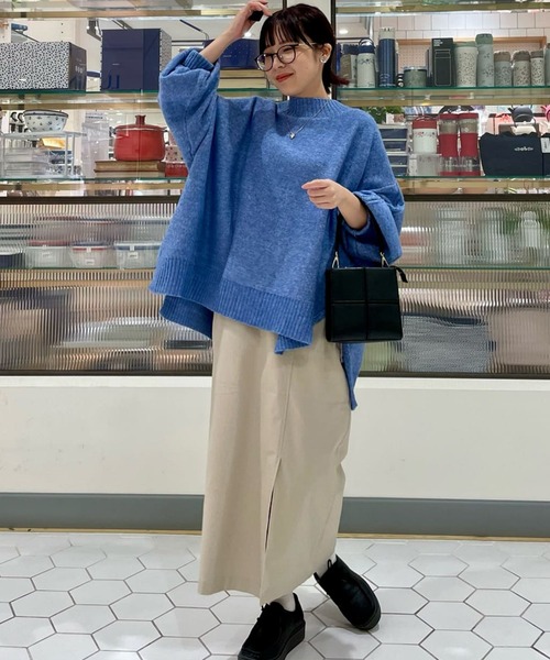 un dix cors（アンディコール）の「ソフトタッチワイドニットプルオーバー（ニット/セーター・レディース・ブラック/グレー/レッド/ブルー・FREE）」の11枚目の写真