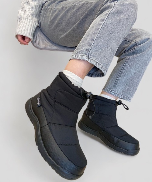 Sugar Sugar（シュガーシュガー）の「スノーブーツ 撥水 生活用防水設計 超軽量 レイン【SUGAR SUGARシュガーシュガー】（ブーツ・レディース・カーキ/ブラック・S/M/L/LL）」の6枚目の写真