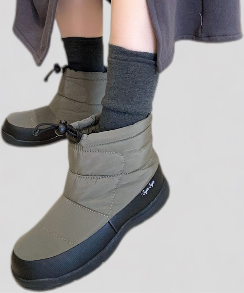 Sugar Sugar（シュガーシュガー）の「スノーブーツ 撥水 生活用防水設計 超軽量 レイン【SUGAR SUGARシュガーシュガー】（ブーツ・レディース・カーキ/ブラック・S/M/L/LL）」の10枚目の写真