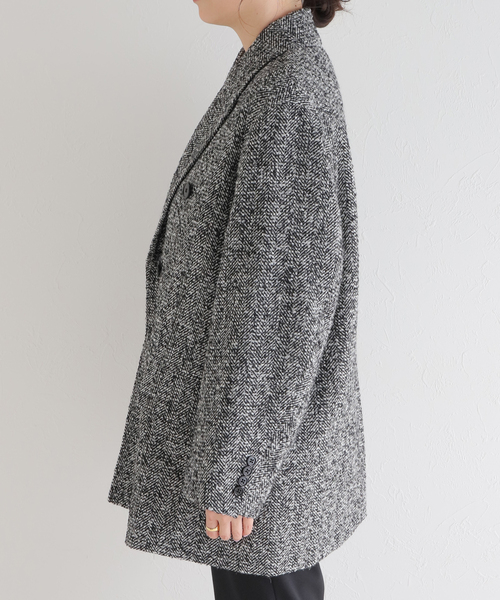 ジャケット・アウター COUTURE D'ADAM Silknep Tweed Cottage CT COUTURE D'ADAM/クチュールドアダム 別注 ライトウェイト ダブル