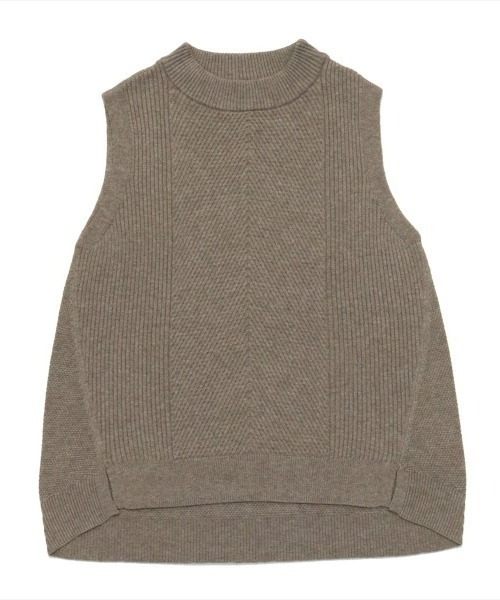 Pitta Re:)（ピッタリ）の「ヘリンボーン風柄 ニットベスト（ベスト・レディース・グレー/ブラック/グリーン/モカ・M/L）」の12枚目の写真