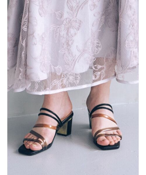 MERCURYDUO（マーキュリーデュオ）の「2WAYクリアヒールサンダル（サンダル・レディース・オフホワイト/ブラック/クリア/アイボリー・36/38）」の10枚目の写真