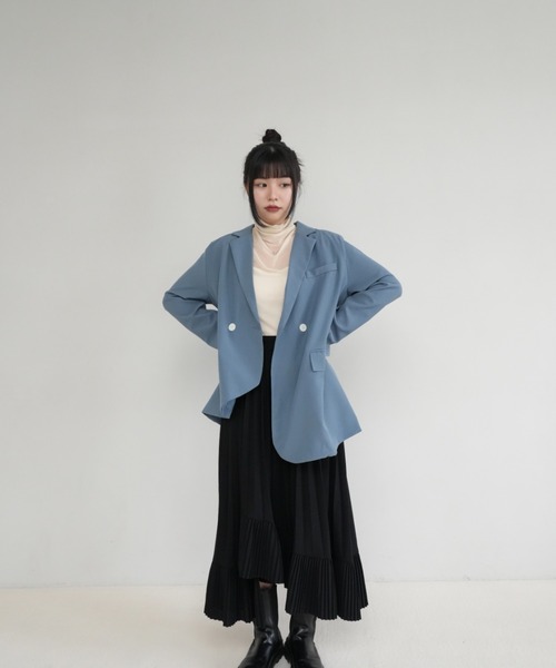 Uenui（ウニュイ）の「falling apart jacket（テーラードジャケット・レディース・ブラック/ブルー・FREE）」の6枚目の写真