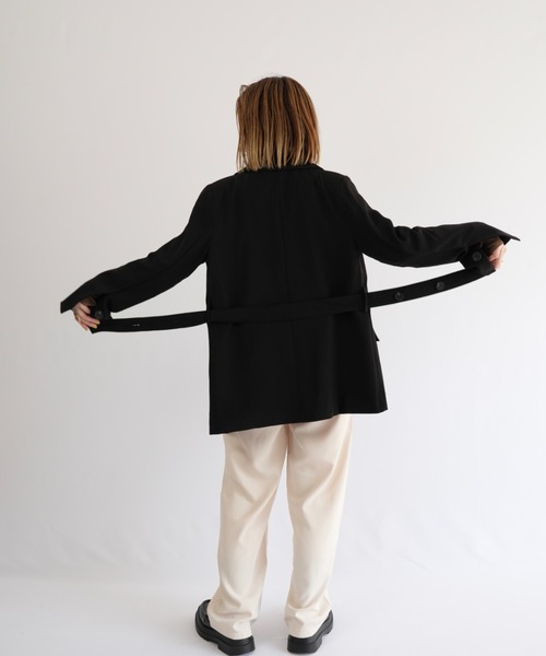Uenui（ウニュイ）の「falling apart jacket（テーラードジャケット・レディース・ブラック/ブルー・FREE）」の8枚目の写真