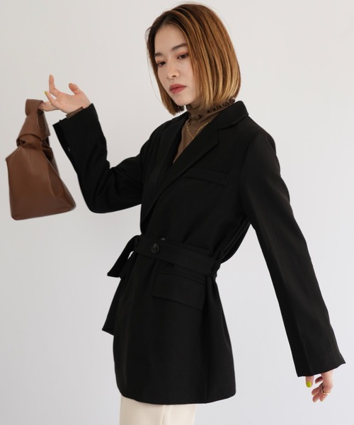 Uenui（ウニュイ）の「falling apart jacket（テーラードジャケット・レディース・ブラック/ブルー・FREE）」の9枚目の写真