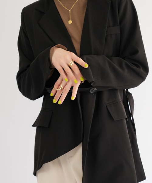 Uenui（ウニュイ）の「falling apart jacket（テーラードジャケット・レディース・ブラック/ブルー・FREE）」の12枚目の写真