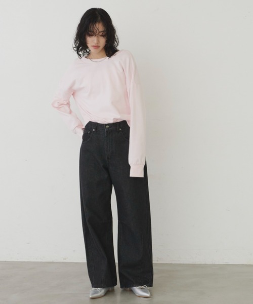 Aunt Marie's（アントマリーズ）の「オーバーサイズバックオープンスウェット（スウェット・レディース・ピンク/チャコールグレー/ナチュラル・FREE）」の11枚目の写真