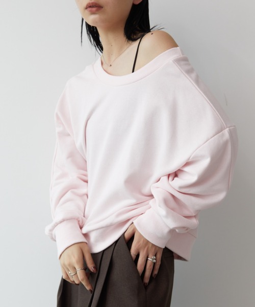 Aunt Marie's（アントマリーズ）の「オーバーサイズバックオープンスウェット（スウェット・レディース・ピンク/チャコールグレー/ナチュラル・FREE）」の19枚目の写真