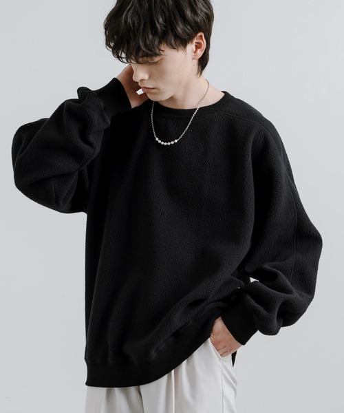 Audience（オーディエンス）の「Upscape Audience アップスケープオーディエンス 日本製 国産 ポーラテックボアフリーストレーナー AUD6480（スウェット・メンズ・ブラック/ホワイト・M/XL/L）」の13枚目の写真