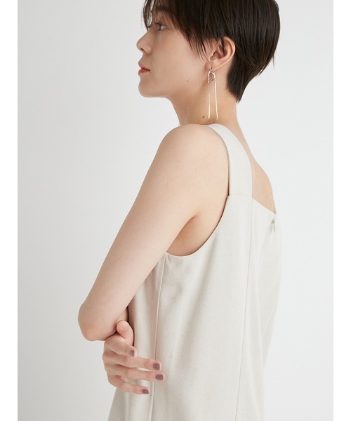 emmi（エミ）の「【emmi atelier】フロントタックオールインワン（サロペット/オーバーオール・レディース・ブラック/アイボリー/オリーブ・0/1）」の10枚目の写真