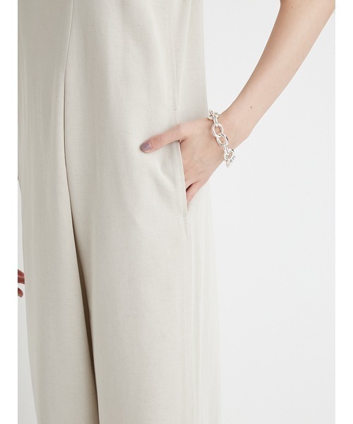 emmi（エミ）の「【emmi atelier】フロントタックオールインワン（サロペット/オーバーオール・レディース・ブラック/アイボリー/オリーブ・0/1）」の12枚目の写真