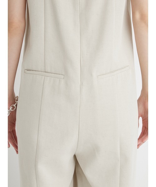 emmi（エミ）の「【emmi atelier】フロントタックオールインワン（サロペット/オーバーオール・レディース・ブラック/アイボリー/オリーブ・0/1）」の14枚目の写真