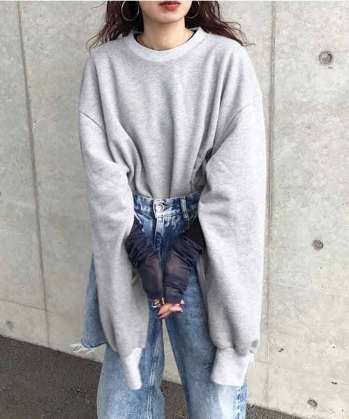 ord(オルド)の「ord/オルド/ラウンドテイル裏毛クルーネックスウェット(スウェット・レディース・ブラウン/グレー/ブラック・SMALL/MEDIUM/LARGE)」の19枚目の写真