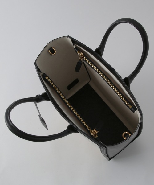 E'POR（エポール）の「【A4対応】【E'POR】 I BAG（キャンバスコンビ縦型トートバッグ）【通勤】【メディア掲載】【雑誌掲載】（トートバッグ・レディース・ブラック/ベージュ・FREE）」の3枚目の写真