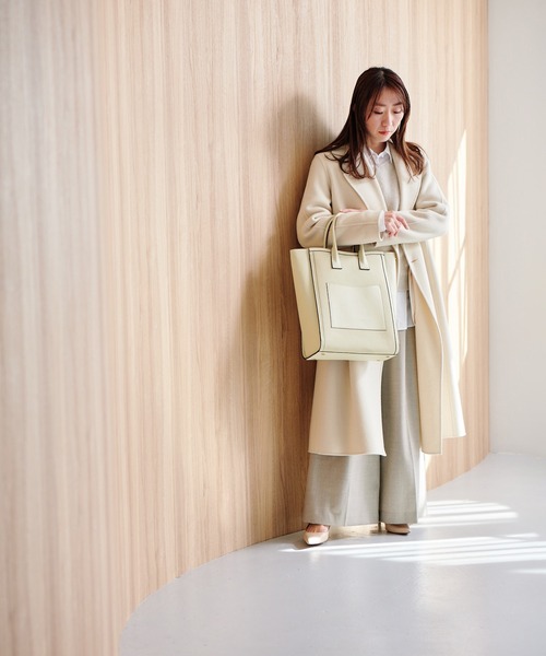 E'POR（エポール）の「【A4対応】【E'POR】 I BAG（キャンバスコンビ縦型トートバッグ）【通勤】【メディア掲載】【雑誌掲載】（トートバッグ・レディース・ブラック/ベージュ・FREE）」の22枚目の写真
