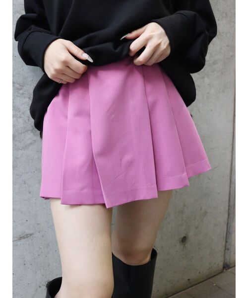 EVRIS（エヴリス）の「プリーツミニスカパン【セットアップ着用可能】（その他パンツ・レディース・グレー/ブラック/ピンク・SMALL/MEDIUM）」の11枚目の写真