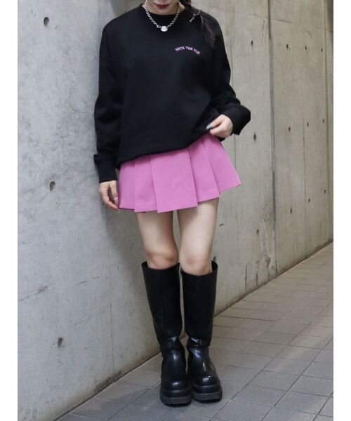 EVRIS（エヴリス）の「プリーツミニスカパン【セットアップ着用可能】（その他パンツ・レディース・グレー/ブラック/ピンク・SMALL/MEDIUM）」の14枚目の写真