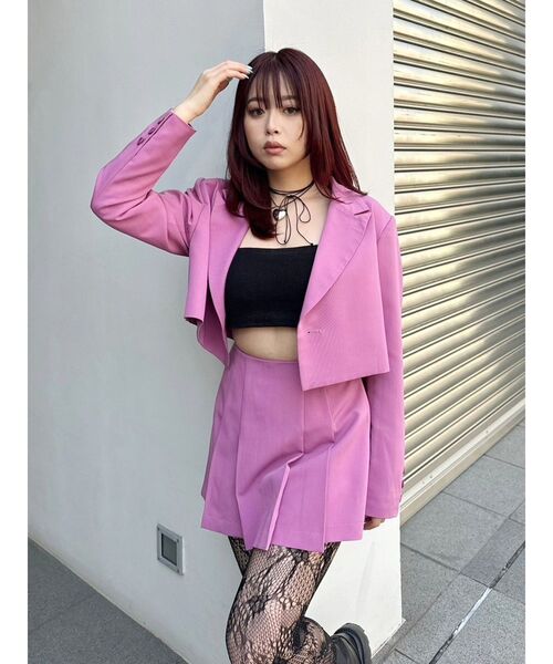 EVRIS（エヴリス）の「プリーツミニスカパン【セットアップ着用可能】（その他パンツ・レディース・グレー/ブラック/ピンク・SMALL/MEDIUM）」の15枚目の写真