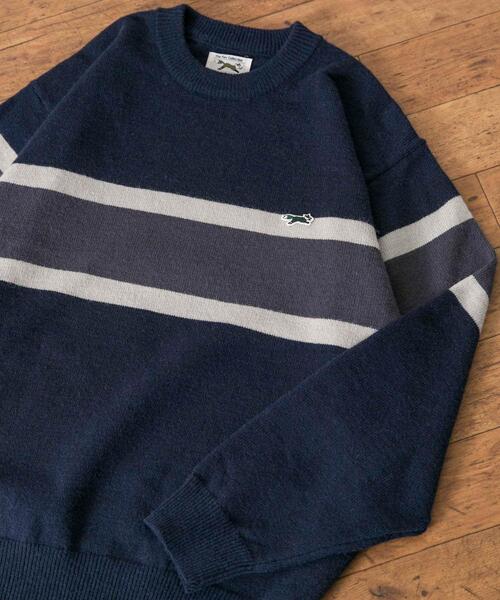 PENNEYS（ぺニーズ）の「『別注』PENNEYS×DOORS　THE FOX ボーダーCNニット（ニット/セーター・メンズ・ネイビー/オフホワイト/ブラウン・X-LARGE/MEDIUM/LARGE）」の3枚目の写真