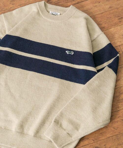PENNEYS（ぺニーズ）の「『別注』PENNEYS×DOORS　THE FOX ボーダーCNニット（ニット/セーター・メンズ・ネイビー/オフホワイト/ブラウン・X-LARGE/MEDIUM/LARGE）」の2枚目の写真