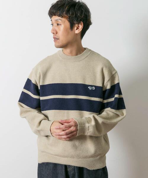 PENNEYS（ぺニーズ）の「『別注』PENNEYS×DOORS　THE FOX ボーダーCNニット（ニット/セーター・メンズ・ネイビー/オフホワイト/ブラウン・X-LARGE/MEDIUM/LARGE）」の11枚目の写真