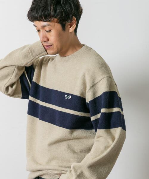 PENNEYS（ぺニーズ）の「『別注』PENNEYS×DOORS　THE FOX ボーダーCNニット（ニット/セーター・メンズ・ネイビー/オフホワイト/ブラウン・X-LARGE/MEDIUM/LARGE）」の13枚目の写真