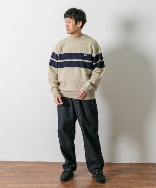 PENNEYS（ぺニーズ）の「『別注』PENNEYS×DOORS　THE FOX ボーダーCNニット（ニット/セーター・メンズ・ネイビー/オフホワイト/ブラウン・X-LARGE/MEDIUM/LARGE）」の16枚目の写真