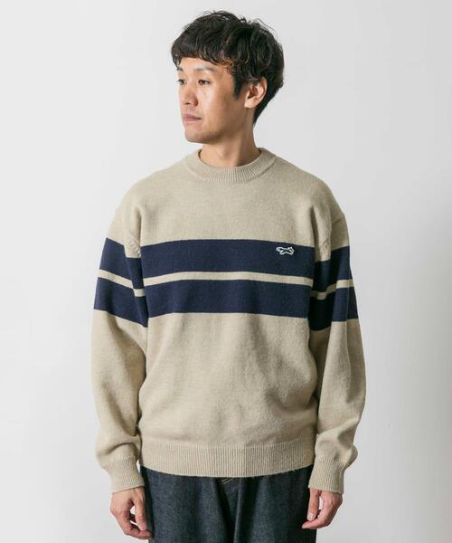 PENNEYS（ぺニーズ）の「『別注』PENNEYS×DOORS　THE FOX ボーダーCNニット（ニット/セーター・メンズ・ネイビー/オフホワイト/ブラウン・X-LARGE/MEDIUM/LARGE）」の17枚目の写真
